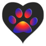 COLORFUL PAW Heart Heart Sticker