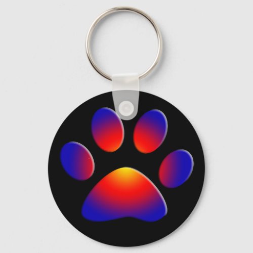 COLORFUL PAW KEYCHAIN