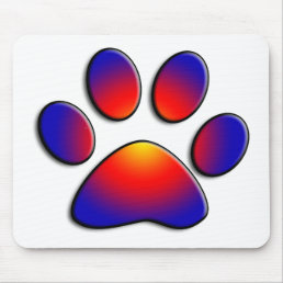 COLORFUL PAW MOUSE PAD