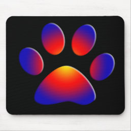 COLORFUL PAW MOUSE PAD