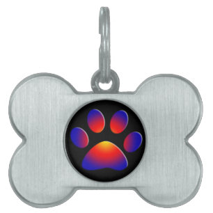 COLORFUL PAW PET ID TAG