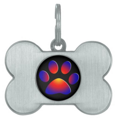 COLORFUL PAW PET ID TAG
