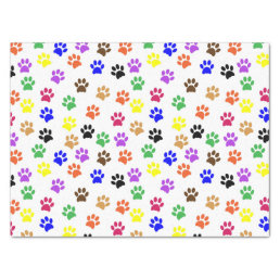 Colorful Paw Prints | Custom Tissue Paper