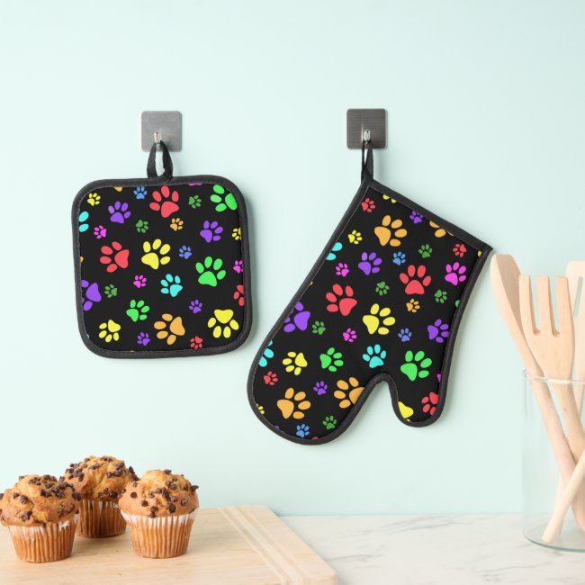 Colorful Paw Prints Design