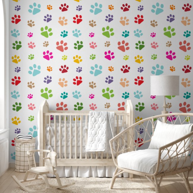 Colorful Paw Prints Design