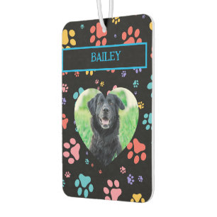 Colorful Paw Prints Dog Photo Air Freshener