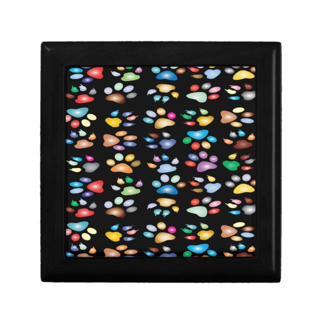 Colorful paw prints gift box (Front)