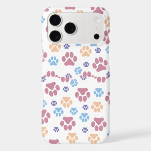 Colorful Paw Prints iPhone Case – Cute Pet Lover D