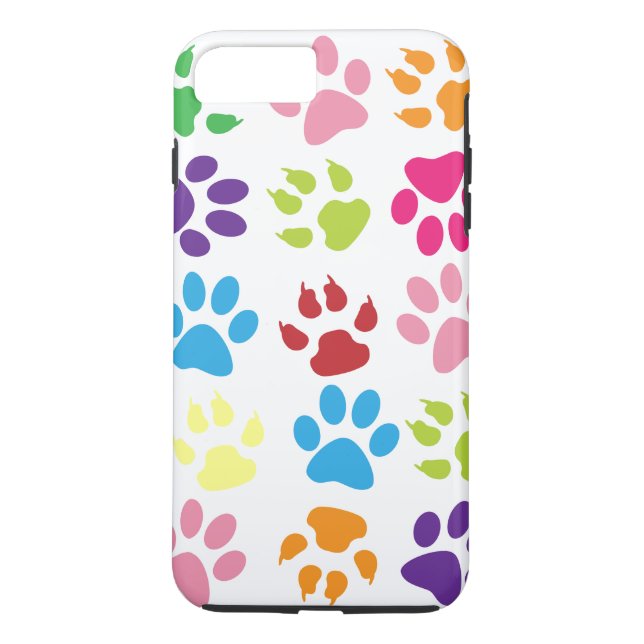 Colorful Paw Prints Pattern Case-Mate iPhone Case (Back)