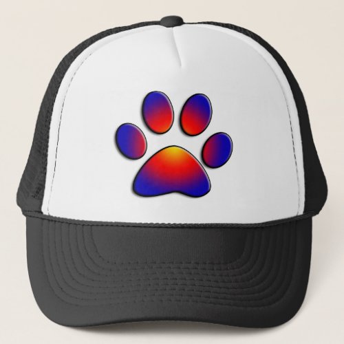 COLORFUL PAW TRUCKER HAT