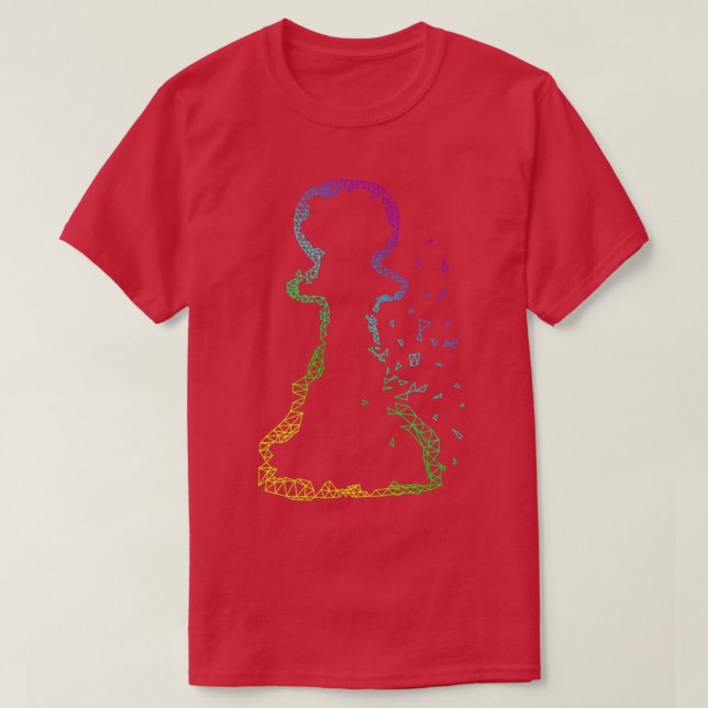 Colorful Pawn Chess Piece  T-Shirt (Design Front)