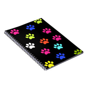 Colorful Pawprints Notebook