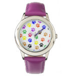 Colorful Pawprints Watch at Zazzle