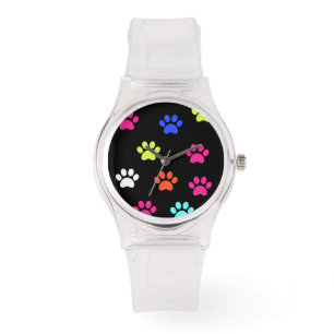 Colorful Pawprints Watch