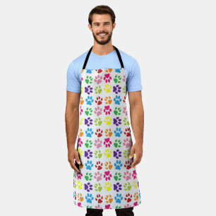 Colorful Paws, Dog Paws, Cat Paws Apron