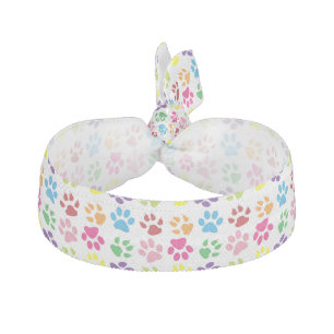 Colorful Paws, Dog Paws, Cat Paws Elastic Hair Tie