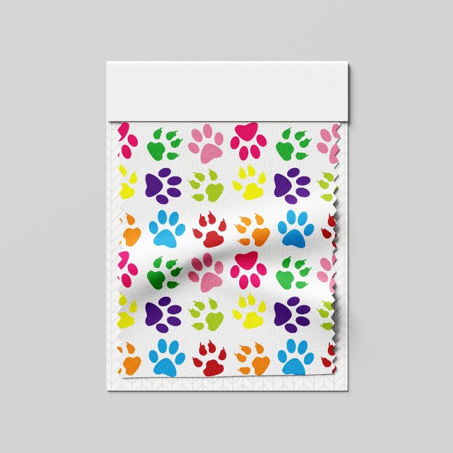 Colorful Paws, Dog Paws, Cat Paws Fabric (Creator Uploaded)