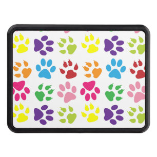 Colorful Paws, Dog Paws, Cat Paws Hitch Cover