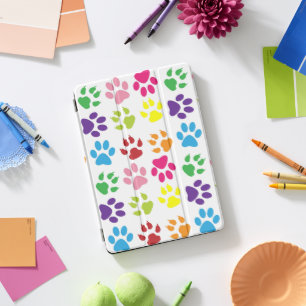 Colorful Paws, Dog Paws, Cat Paws iPad Pro Cover