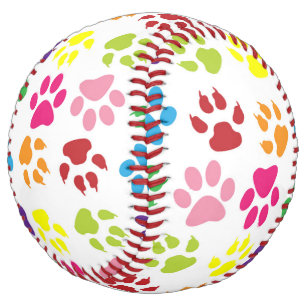 Colorful Paws, Dog Paws, Cat Paws Softball