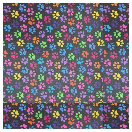 Colorful Paws Fabric