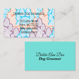 Colorful Paws Illusion Business Cards