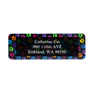 Colorful Paws Label