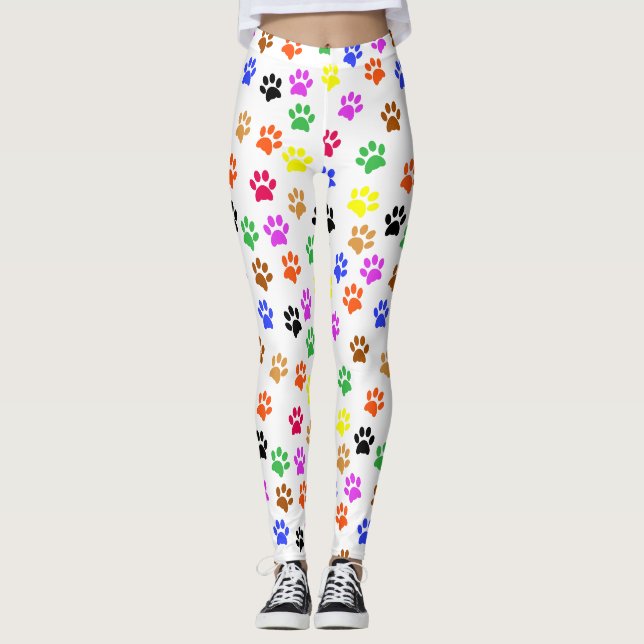 Colorful Paws Leggings (Front)