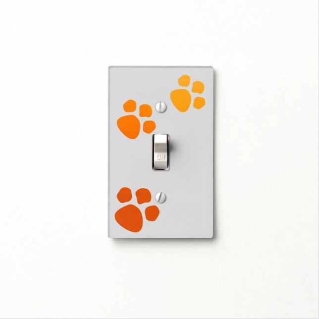 Colorful Paws Light Switch Cover (In Situ)