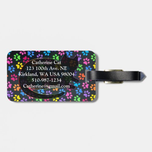 Colorful Paws Luggage Tag