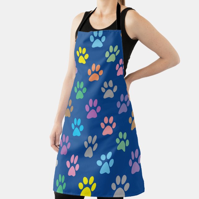 Colorful paws pattern apron (Insitu)