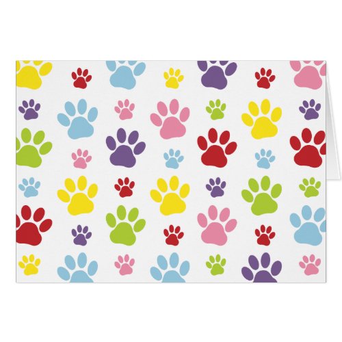 Colorful Paws Paw Pattern Dog Paws Paw Prints