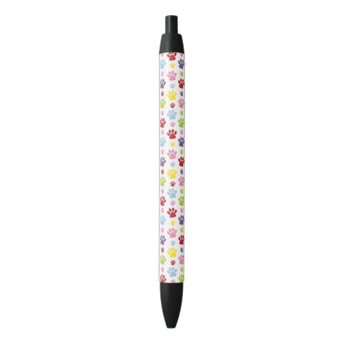 Colorful Paws Paw Pattern Dog Paws Paw Prints Black Ink Pen