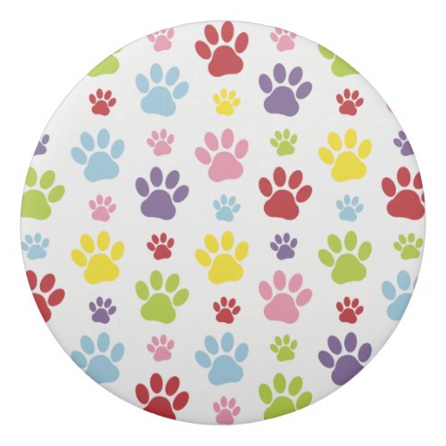 Colorful Paws Paw Pattern Dog Paws Paw Prints Eraser