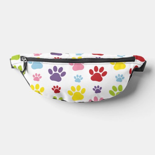 Colorful Paws Paw Pattern Dog Paws Paw Prints Fanny Pack