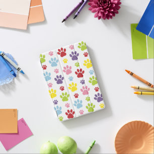 Colorful Paws, Paw Pattern, Dog Paws, Paw Prints iPad Mini Cover