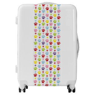 Colorful Paws, Paw Pattern, Dog Paws, Paw Prints Luggage