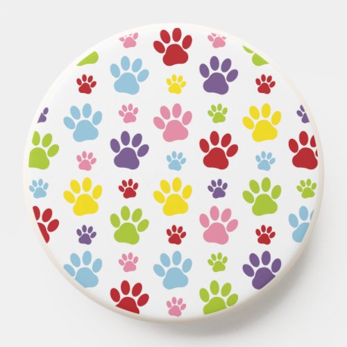 Colorful Paws Paw Pattern Dog Paws Paw Prints PopSocket
