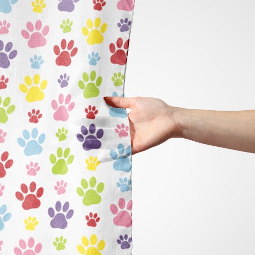 Colorful Paws Paw Pattern Dog Paws Paw Prints Scarf