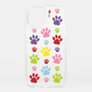 Colorful Paws, Paw Pattern, Dog Paws, Paw Prints Speck iPhone 12 Case