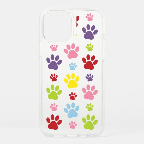 Colorful Paws Paw Pattern Dog Paws Paw Prints Speck iPhone 12 Case