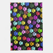 Colorful Paws, Paw Pattern, Dog Paws, Paw Prints Towel (Vertical)