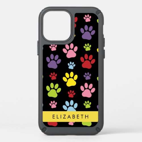 Colorful Paws Paw Pattern Dog Paws Your Name Speck iPhone 12 Case