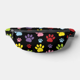Colorful Paws, Paw Pattern, Paw Prints, Dog Paws Fanny Pack