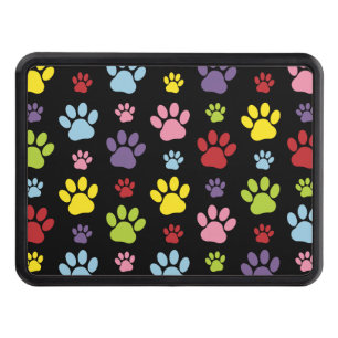 Colorful Paws, Paw Pattern, Paw Prints, Dog Paws Hitch Cover