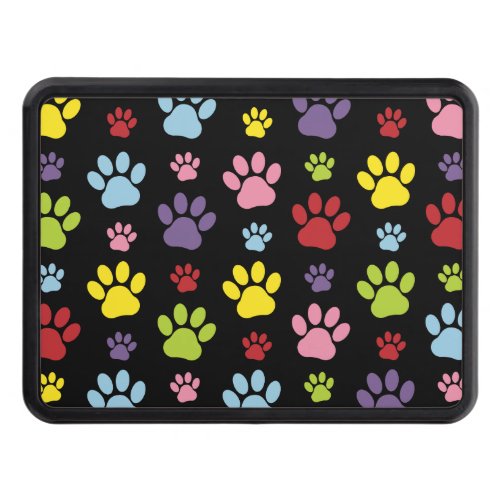 Colorful Paws Paw Pattern Paw Prints Dog Paws Hitch Cover