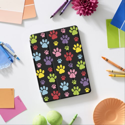 Colorful Paws Paw Pattern Paw Prints Dog Paws iPad Air Cover