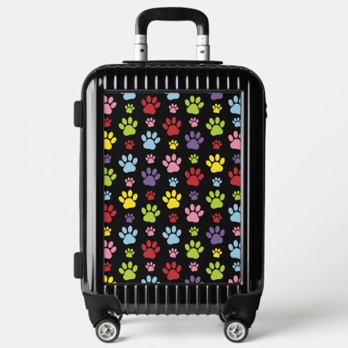 Colorful Paws Paw Pattern Paw Prints Dog Paws Luggage