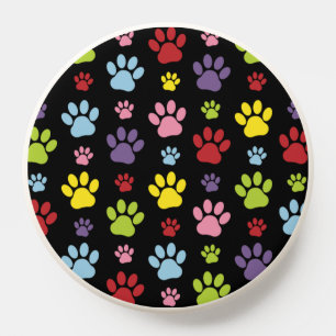 Colorful Paws, Paw Pattern, Paw Prints, Dog Paws PopSocket