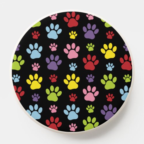 Colorful Paws Paw Pattern Paw Prints Dog Paws PopSocket